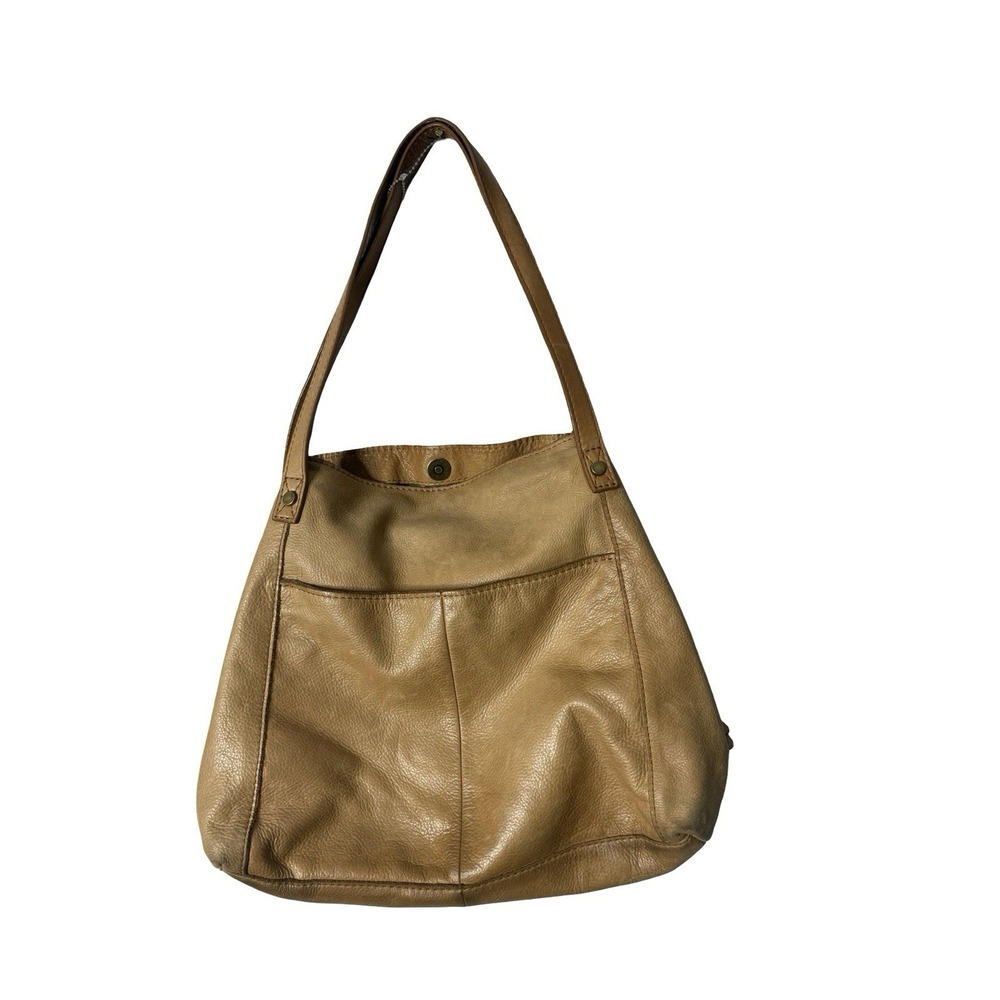 American‎ Leather Co. leather shoulder back double strap tan